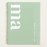 Cute Monogram Name Green School Planner<br><div class="desc">Get organised with the Cute Monogram Name Green School Planner! This stylish planner is a must-have for pretty school supplies and back to school supplies. Perfect for school must haves, it fits right in with your school supplies highschool list. With its cute school supplies design, it’s an aesthetic school supplies...</div>