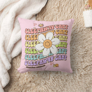 Cute Monogram Sleepaway Summer Camp Cushion