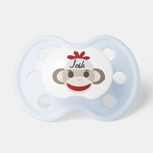 Cute MONOGRAM/Sock Monkey PACIFIER (Front)