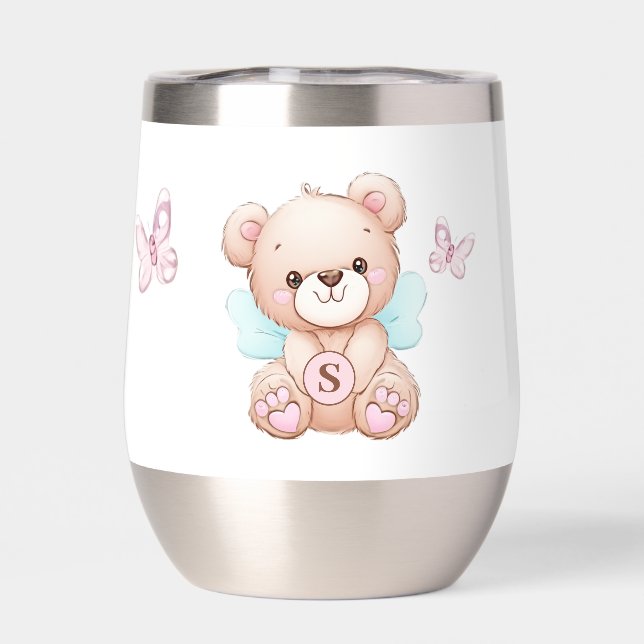 Cute Monogram Water Bottle (Back)