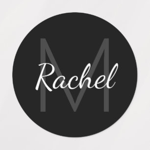 Cute Monogrammed Girl's Name   Black & White