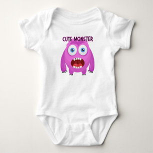 Cute monster  baby bodysuit