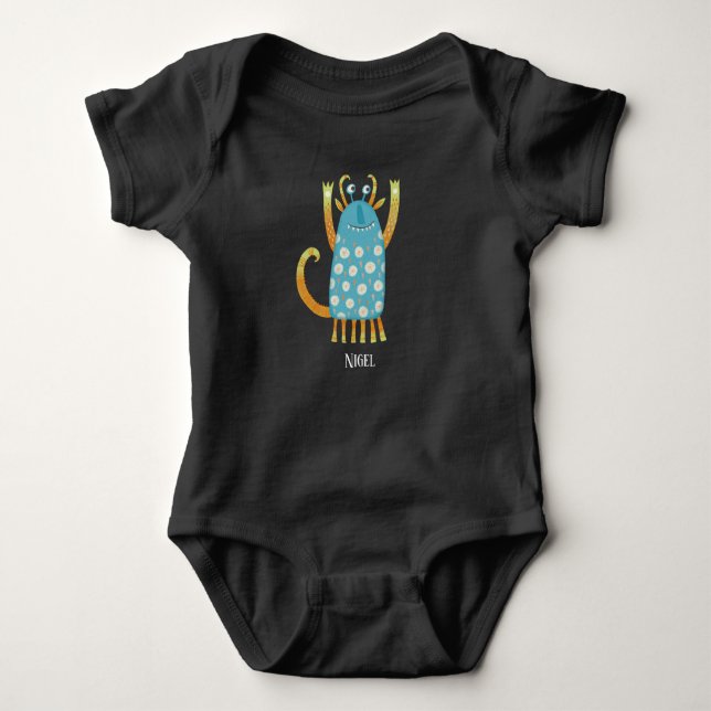 Cute Monster Baby Bodysuit (Front)
