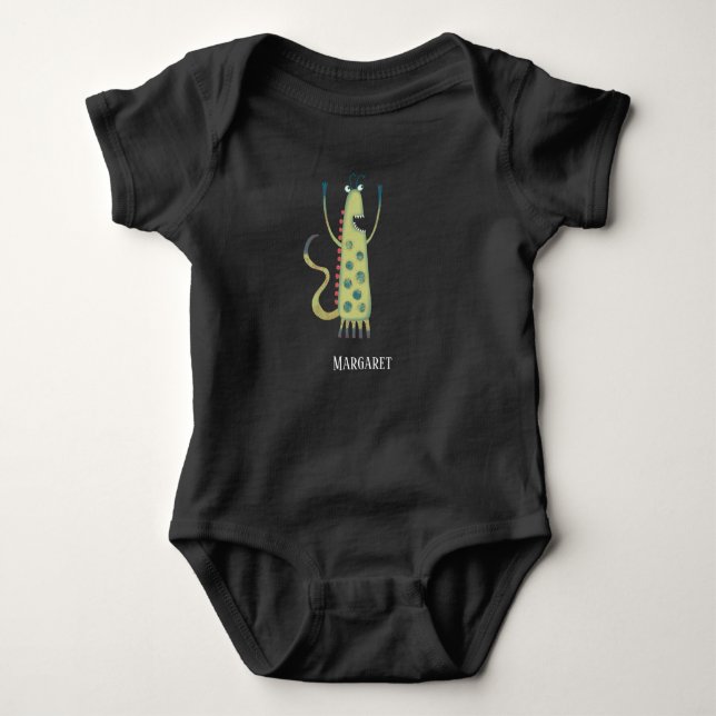 Cute Monster Baby Bodysuit (Front)