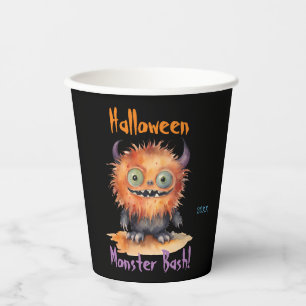Cute Monster Bash Halloween Party Paper Cups