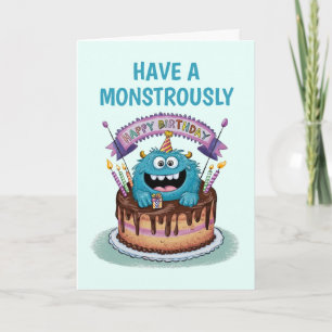 Cute Monster Birthday  Card