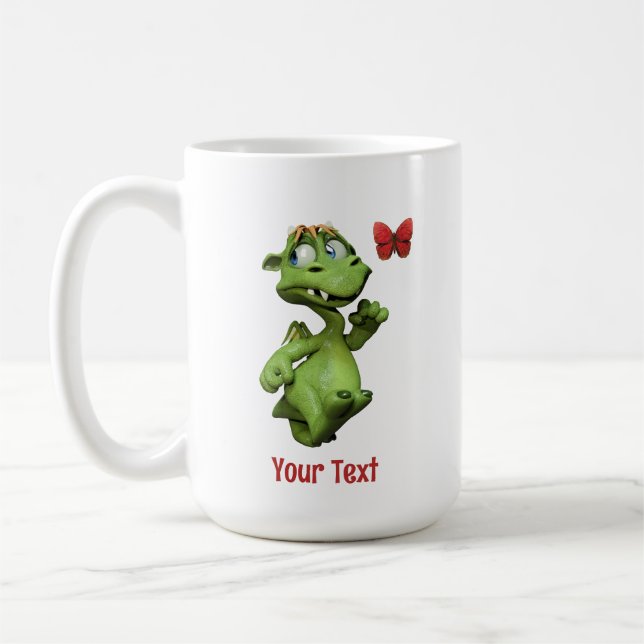 Cute Monster Butterfly Gift Coffee Mug (Left)