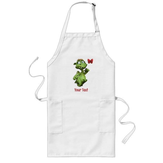 Cute Monster Butterfly Gift Long Apron (Front)