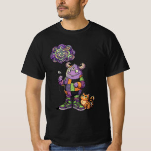 Cute Monster & Cat T-Shirt