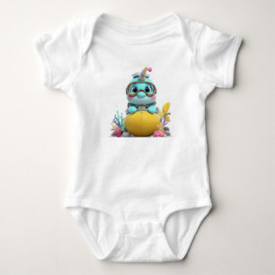 Cute Monster Drinking Boba Baby Body Suit Bodysuit