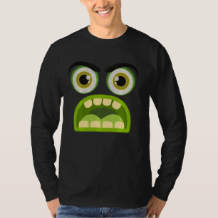 Cute Monster Face Men's Women's Easy Costume Hallo T-Shirt