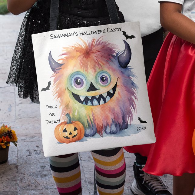 Cute Monster Halloween Candy Tote Bag (Creator Uploaded)