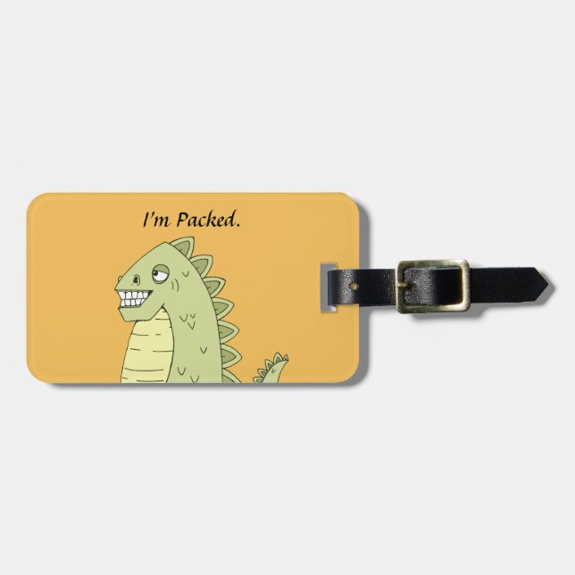 Cute Monster I'm Packed Luggage Tag (Front Horizontal)
