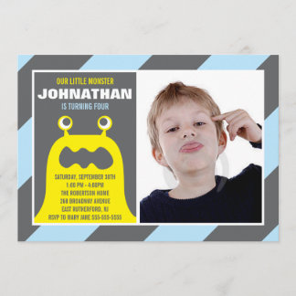 Cute Monster Invitation Boy