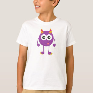 Cute Monster, Purple Monster, Funny Monster, Horns T-Shirt