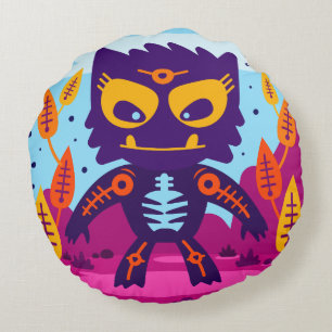 Cute Monster Round Cushion