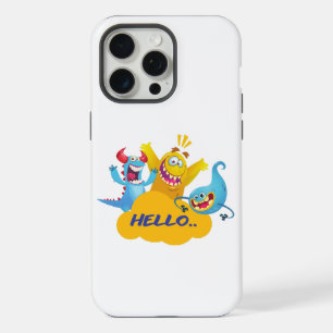 cute monster say hello iPhone 15 pro max case
