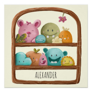Cute Monster Toys Personalised Nursery Decor