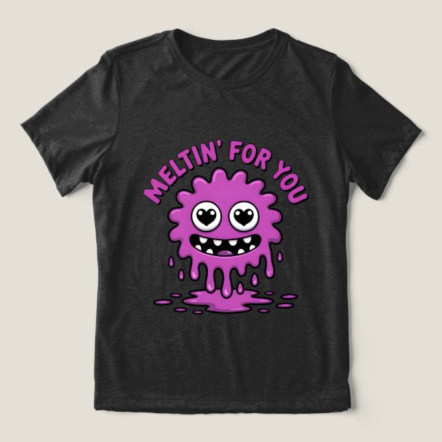 Cute Monster Tri-Blend Shirt (Design Front)