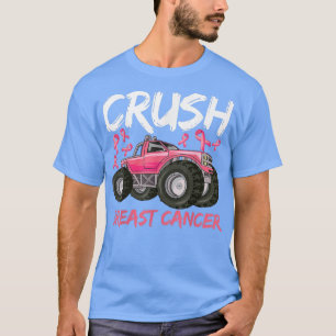 Cute Monster Truck Crush Breast Cancer Awareness P T-Shirt