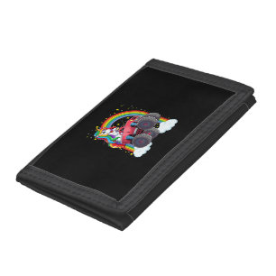 Cute Monster Truck Unicorn Magical Rainbow Kids Gi Trifold Wallet