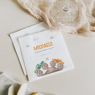Cute Monster Trucks Birthday  Napkin