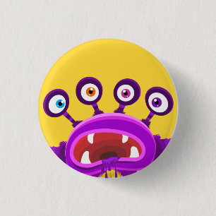 CUTE MONSTERS 3 CM ROUND BADGE