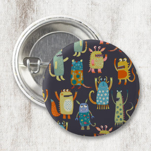 Cute Monsters 3 Cm Round Badge