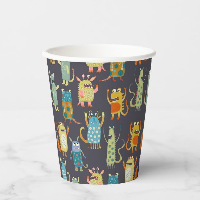 Cute Monsters Paper Cups (Front)