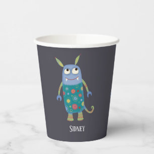Cute Monsters Personalised Paper Cups