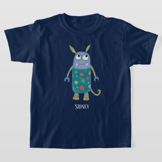 Cute Monsters Personalised T-Shirt (Laydown)