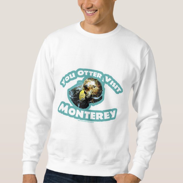 Cute Monterey Otter Travel Sweatshirt (Front)