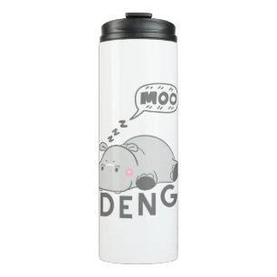 Cute Moo Deng Baby Nope Funny Long Sleeve T-Shirt Thermal Tumbler