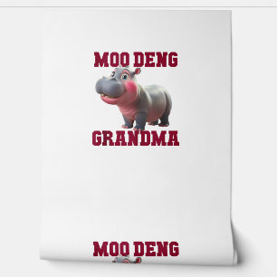 Cute MOO DENG GRANDMA Baby Hippo Granny Teacher Cu Wallpaper