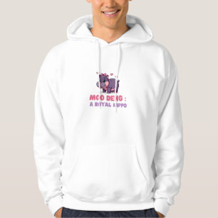 Cute MOO DENG ROYAL HIPPO Hippo Theme Zoology Pixe Hoodie