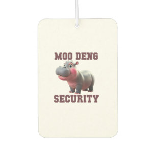Cute MOO DENG SECURITY Dad Baby Hippo Papa Parent Car Air Freshener