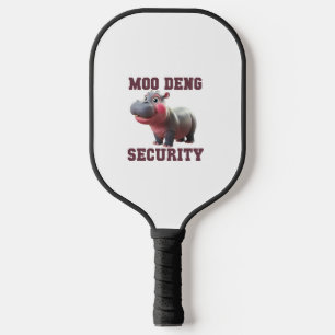 Cute MOO DENG SECURITY Dad Baby Hippo Papa Parent Pickleball Paddle