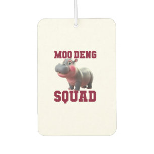 Cute MOO DENG SQUAD Baby Hippo Team Cheer Girls Te Car Air Freshener