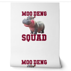 Cute MOO DENG SQUAD Baby Hippo Team Cheer Girls Te Wallpaper