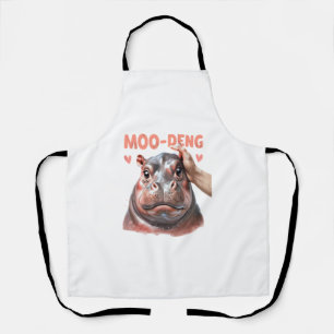 Cute Moo Deng T-Shirt Apron
