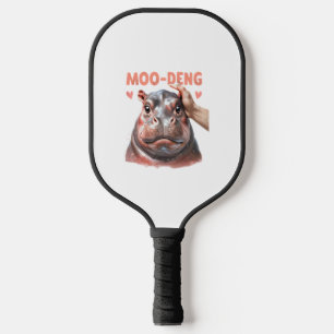 Cute Moo Deng T-Shirt Pickleball Paddle