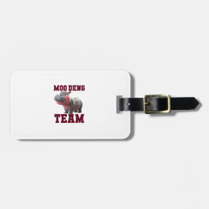Cute MOO DENG TEAM Baby Hippo Squad Girls Besties  Luggage Tag