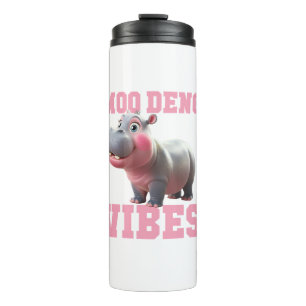 Cute MOO DENG VIBES Only Baby Hippo Kindergarten C Thermal Tumbler
