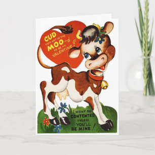 Cute Moo Valentine's Day Card
