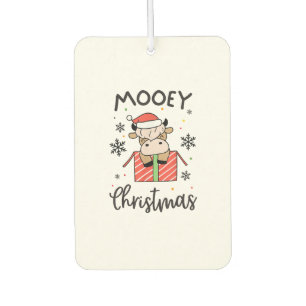 Cute Mooey Christmas Baby Highland Cow Xmas Cows L Car Air Freshener