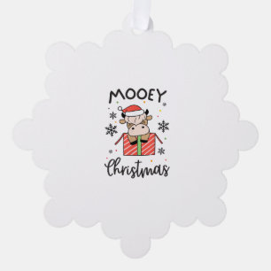 Cute Mooey Christmas Baby Highland Cow Xmas Cows L Tree Decoration Card