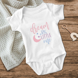 Cute Moon Dream Big Little One Pink Baby Girl Bodysuit