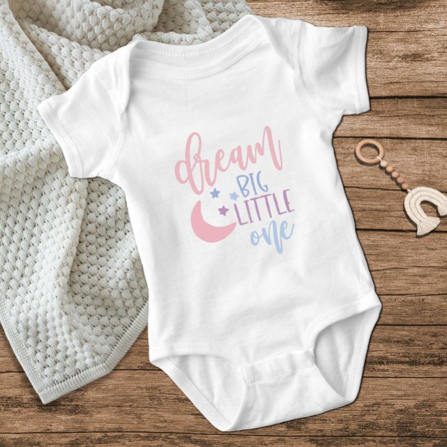 Cute Moon Dream Big Little One Pink Baby Girl Bodysuit (Creator Uploaded)