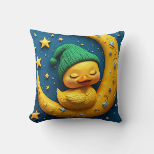 ✨ Cute Moon Duck Nursery Decor For Baby Girls 🌙 Cushion