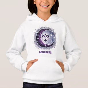 Cute moon stars add name kids girls